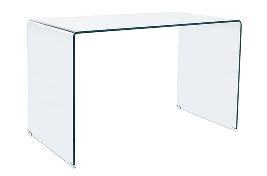 MESA DE ESTUDIO TESLA 120 x 70 CM  CRISTAL TRANSPARENTE
