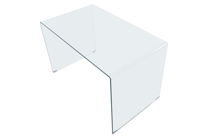 MESA DE ESTUDIO NOTE 120 X 70 CM  CRISTAL TRANSPARENTE.