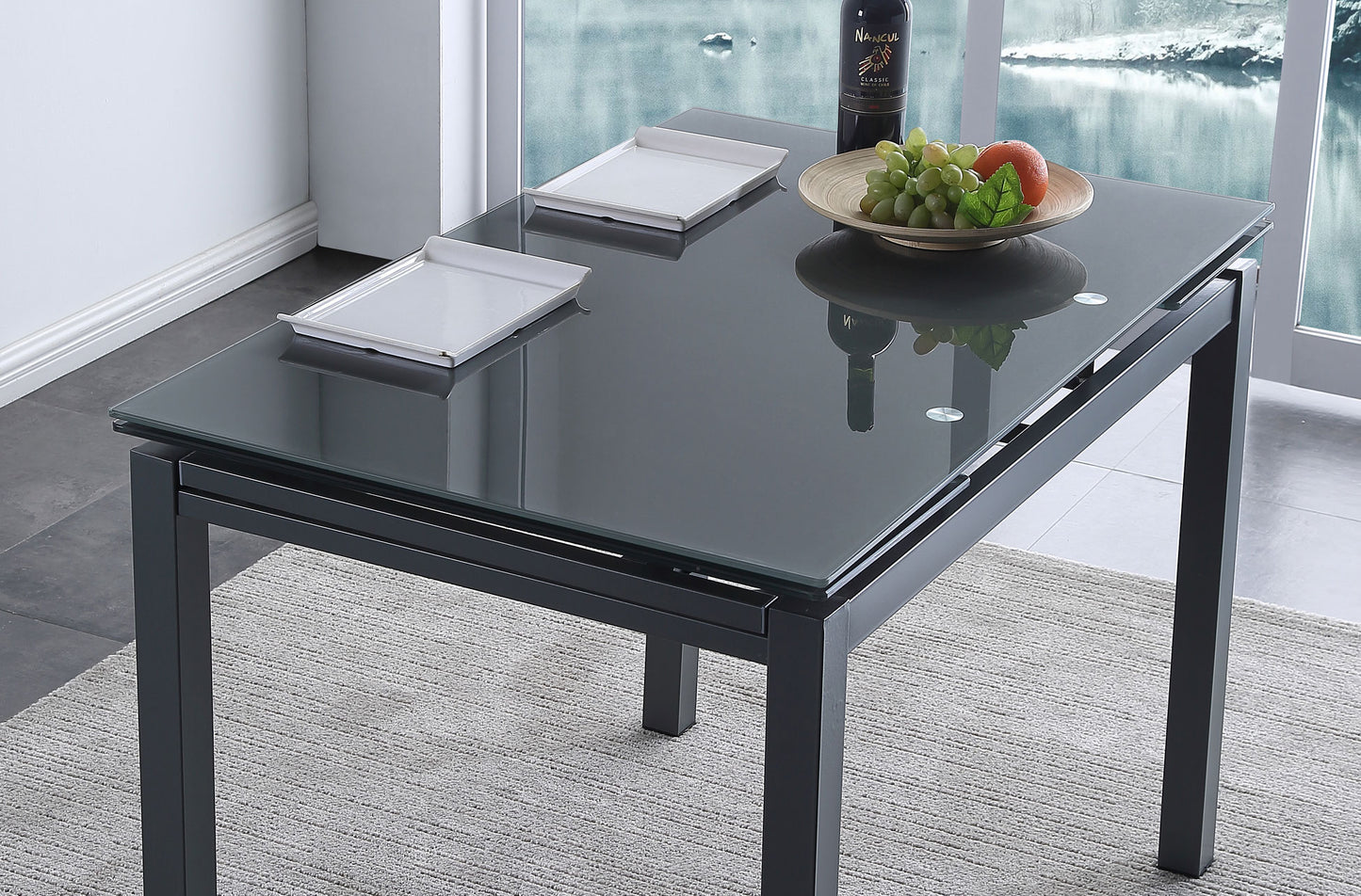 MESA COMEDOR EXTENSIBLE FLORENCIA 110/170 x 70 CM GRIS