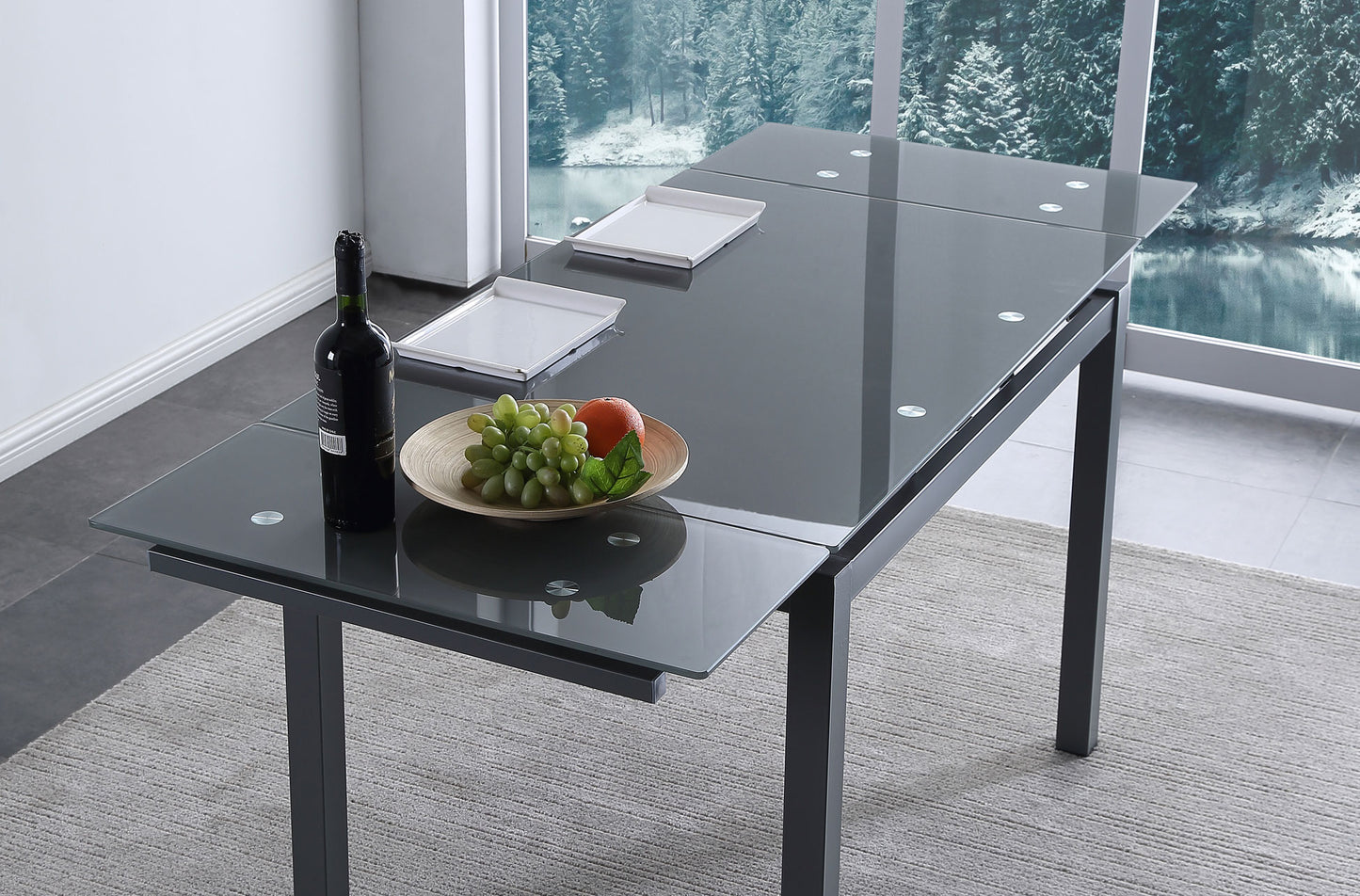 MESA COMEDOR EXTENSIBLE FLORENCIA 110/170 x 70 CM GRIS