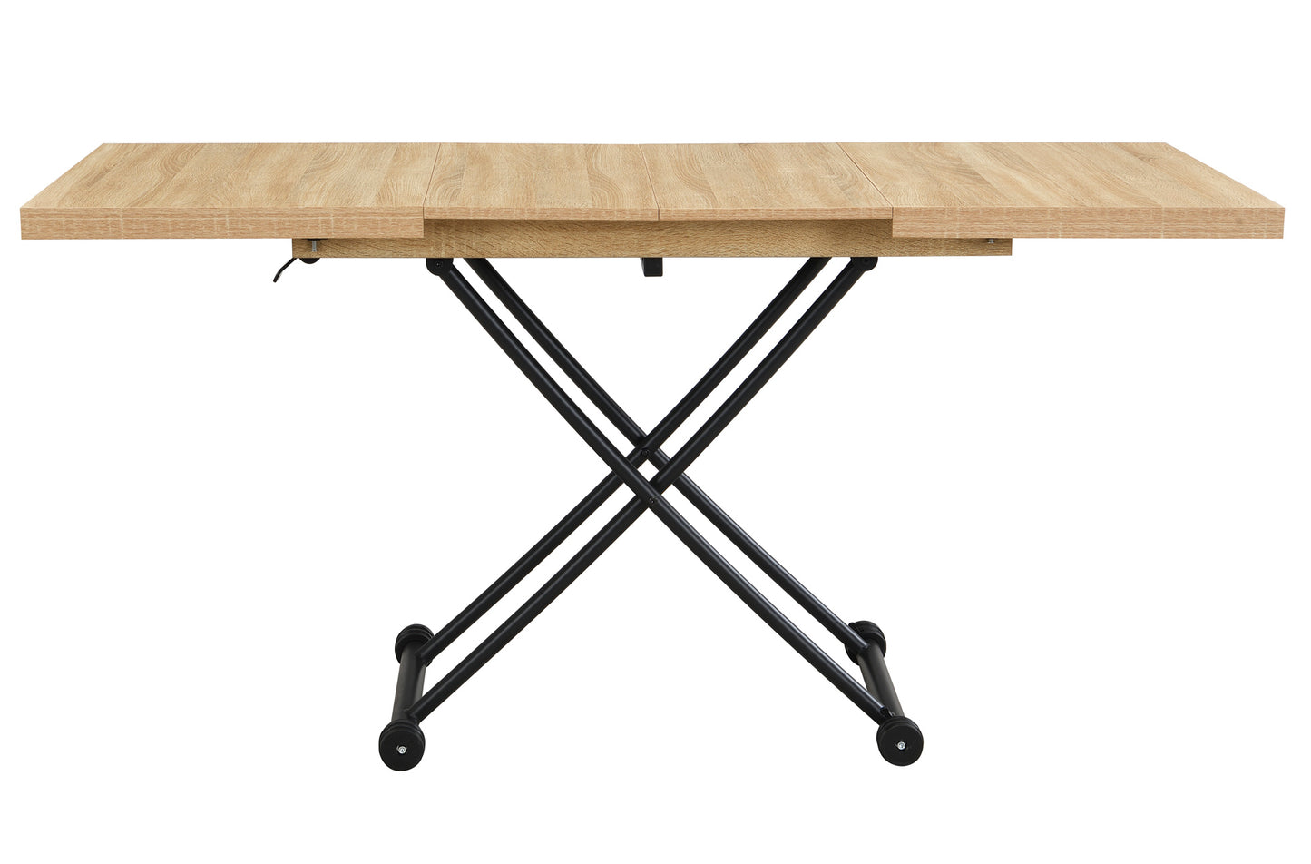MESA CENTRO ELEVABLE Y EXTENSIBLE 100 - 130 - 160 CM TAYLOR OAK / NEGRO.