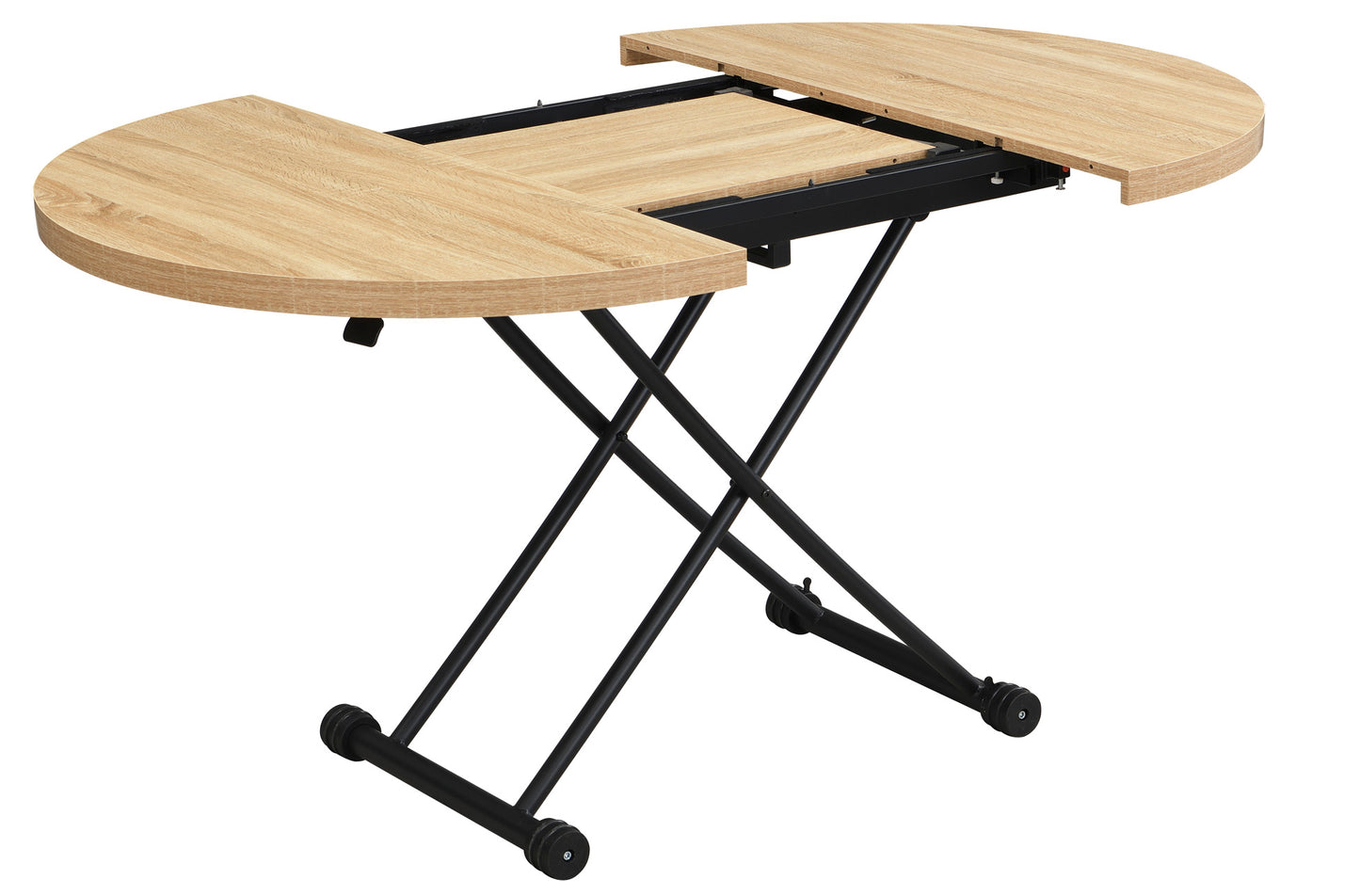 MESA CENTRO ELEVABLE Y EXTENSIBLE 100 - 140 CM GAGA OAK / NEGRO