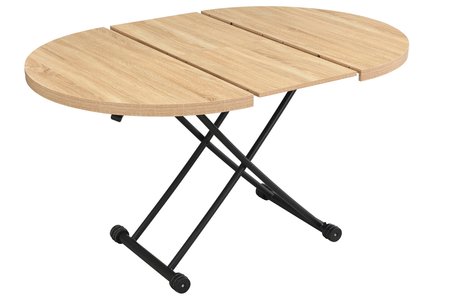 MESA CENTRO ELEVABLE Y EXTENSIBLE 100 - 140 CM GAGA OAK / NEGRO