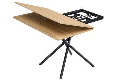 MESA CENTRO ELEVABLE Y EXTENSIBLE KATY 100 x 57 - 114 CM OAK / NEGRO