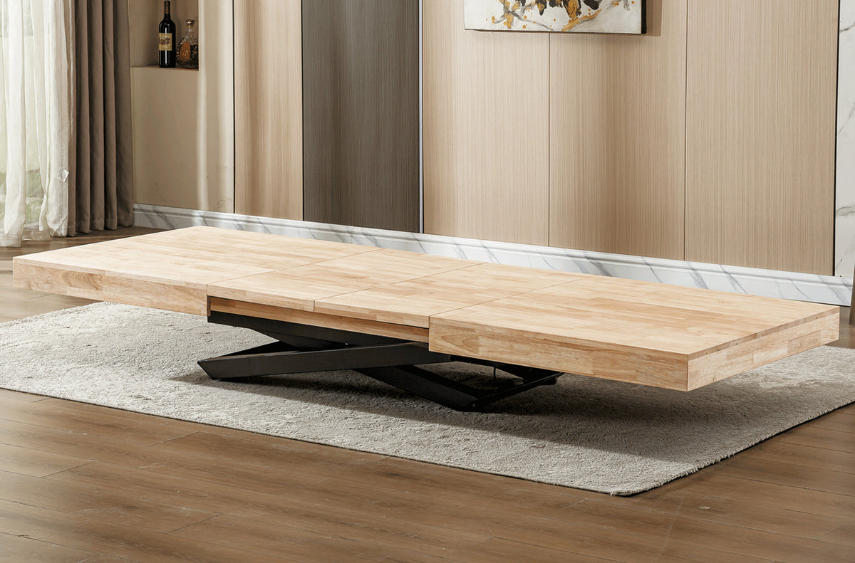 Mesa Elevable y Extensible Troya 160 - 200 - 240 x 90 cm Nordish / Negro