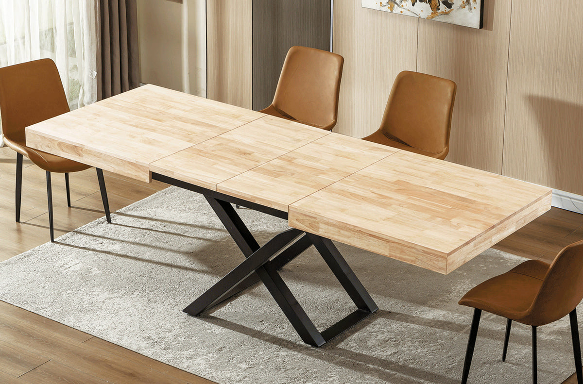 Mesa Elevable y Extensible Troya 160 - 200 - 240 x 90 cm Nordish / Negro