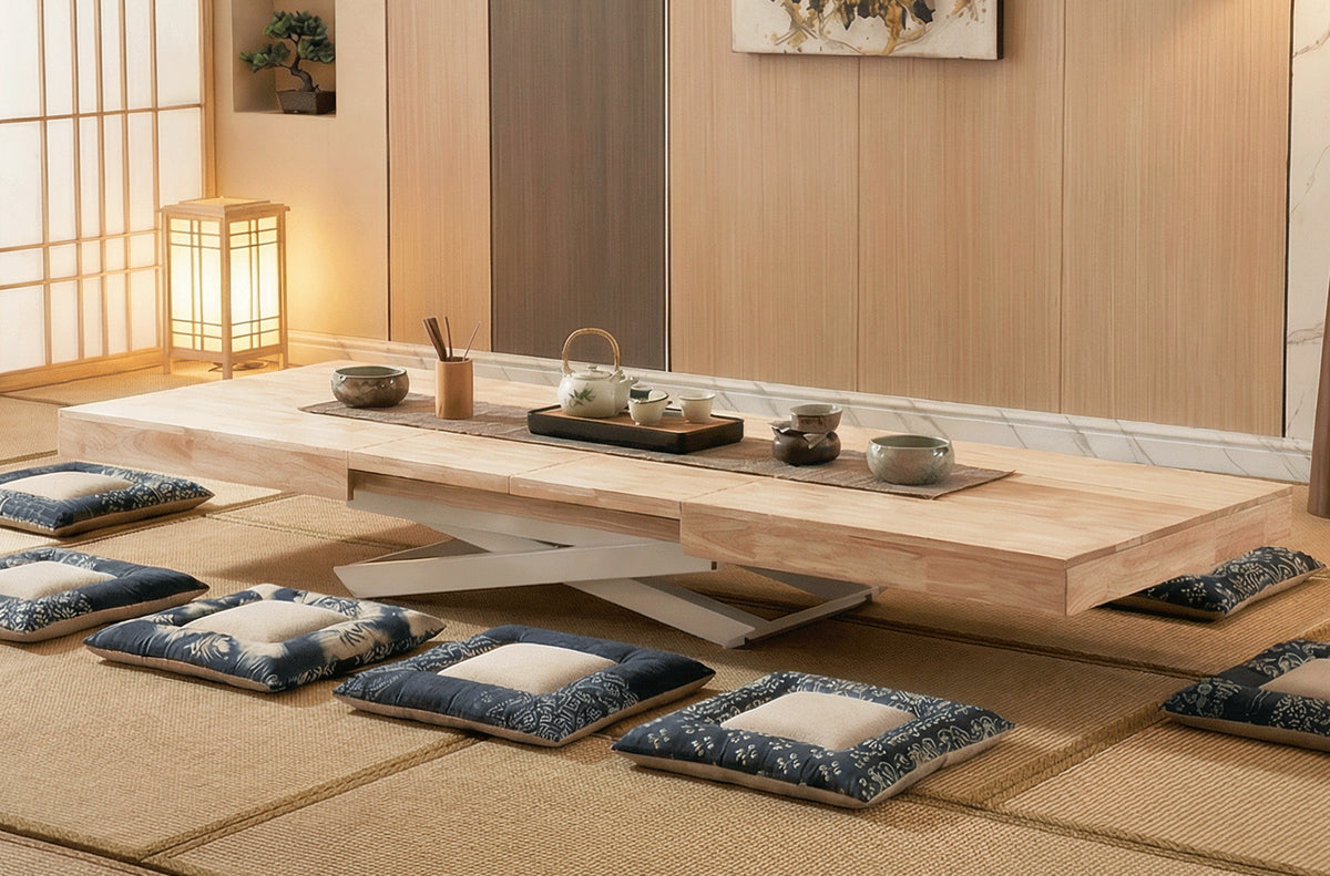 Mesa Elevable y Extensible Troya 160 - 200 - 240 x 90 cm Nordish / Blanco