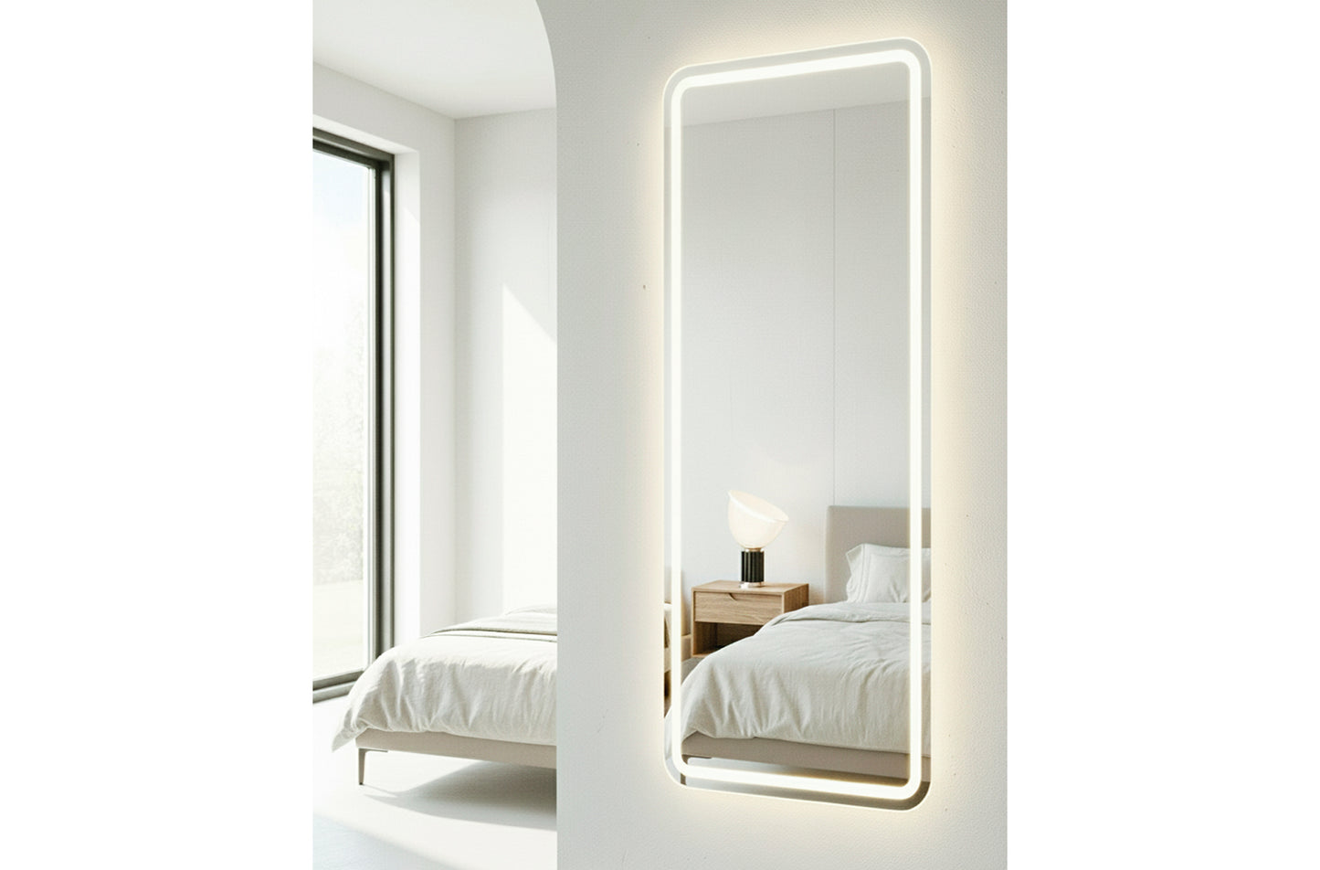 ESPEJO PARED CON ILUMINACION LED SCARLETT 65 X 165 CM