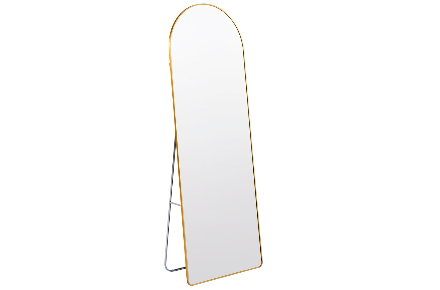 ESPEJO PIE / COLGAR  DORADO CON ARCO SUPERIOR GOLDEN 60 X 162 CM