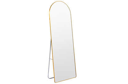 ESPEJO PIE / COLGAR  DORADO CON ARCO SUPERIOR GOLDEN 60 X 162 CM