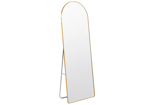 ESPEJO PIE / COLGAR  DORADO CON ARCO SUPERIOR GOLDEN 60 X 162 CM