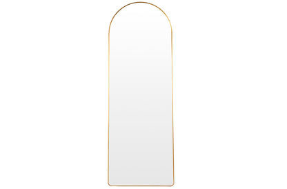 ESPEJO PIE / COLGAR  DORADO CON ARCO SUPERIOR GOLDEN 60 X 162 CM