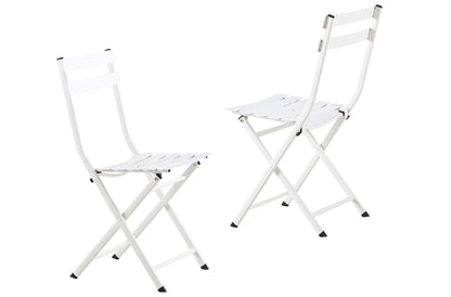 PACK x2 - SILLA PLEGABLE CAFE COLOR BLANCO