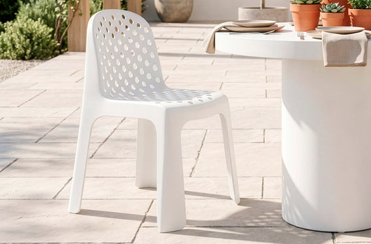 Silla de exterior Bark blanco (Pack 2 unidades)
