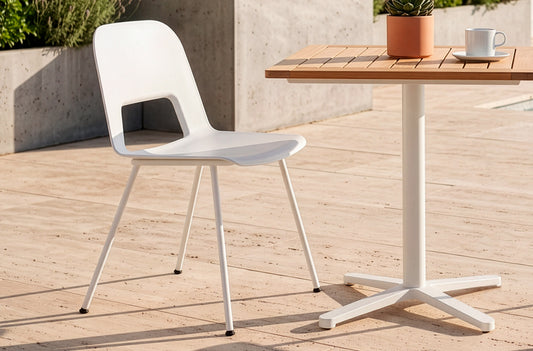 Silla de exterior Zip blanco (Pack 4 unidades)
