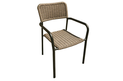 Silla de exterior Sava mimbre/negro (Pack 2 unidades)