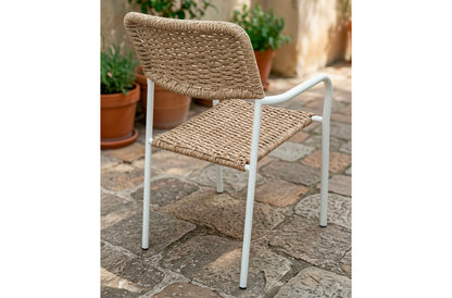 Silla comedor Sava mimbre/blanco (Pack 2 unidades)