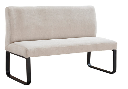 BANCO TAPIZADO CON RESPALDO SHARE TEJIDO BEIGE