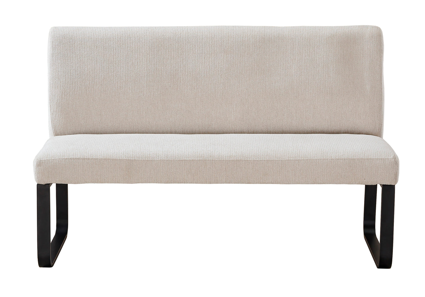 BANCO TAPIZADO CON RESPALDO SHARE TEJIDO BEIGE