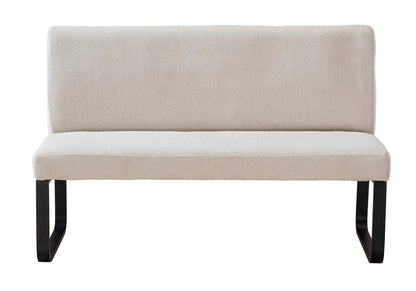 BANCO TAPIZADO CON RESPALDO SHARE TEJIDO BEIGE