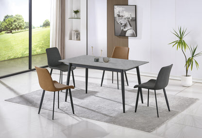MESA COMEDOR FIJA BERNA 140x80 CM CERAMIC GREES GRIS