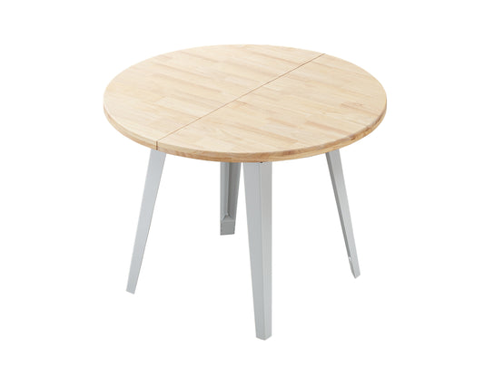 MESA COMEDOR REDONDA EXTENSIBLE BERG-E 100-140-180 CM ROBLE NORDISH / BLANCO