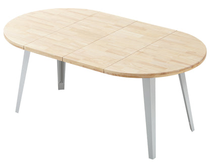 MESA COMEDOR REDONDA EXTENSIBLE BERG-E 100-140-180 CM ROBLE NORDISH / BLANCO