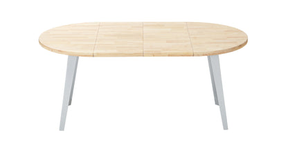 MESA COMEDOR REDONDA EXTENSIBLE BERG-E 100-140-180 CM ROBLE NORDISH / BLANCO