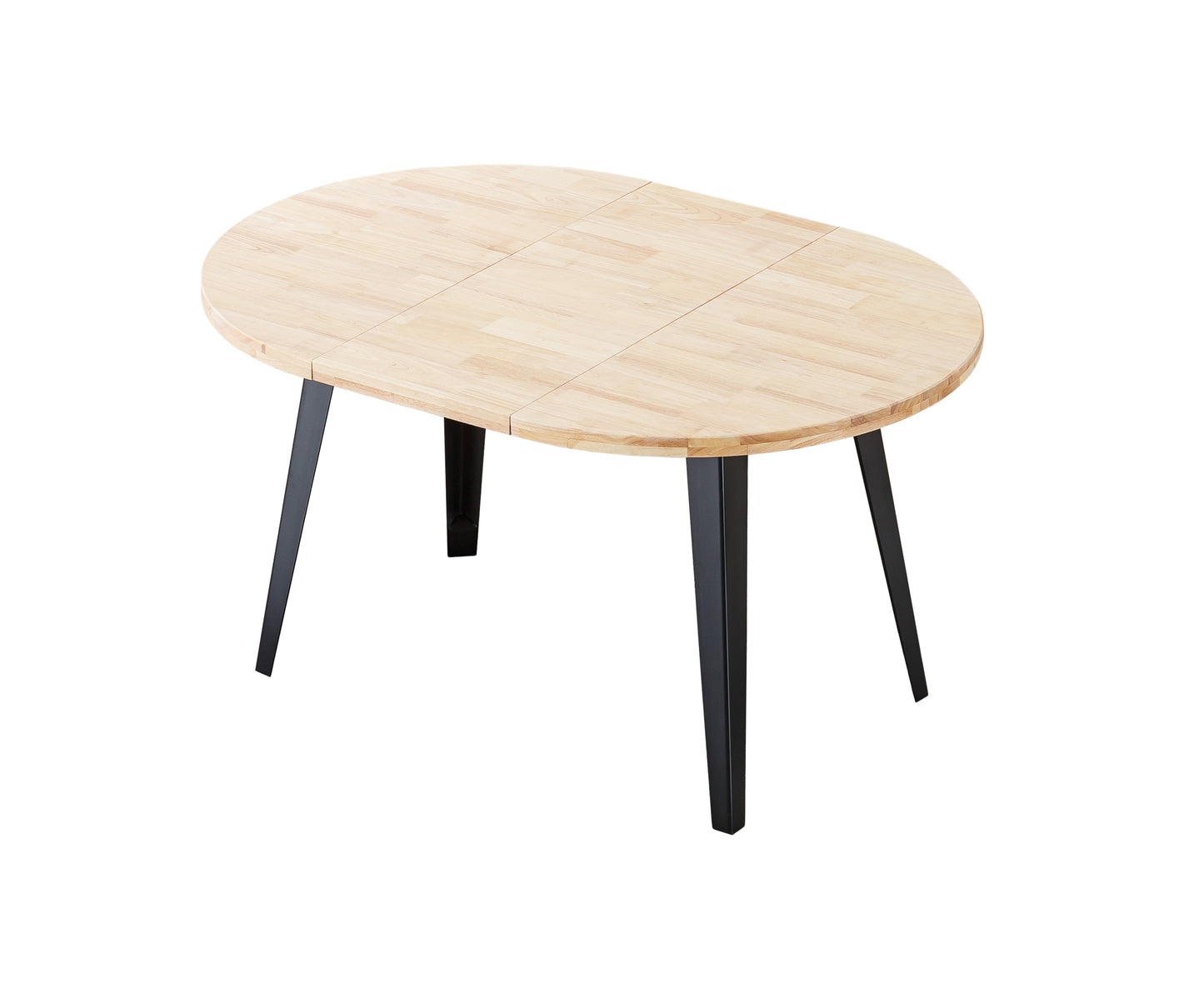 MESA COMEDOR REDONDA EXTENSIBLE BERG-E 100-140-180 CM ROBLE NORDISH / NEGRO.