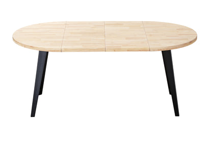 MESA COMEDOR REDONDA EXTENSIBLE BERG-E 100-140-180 CM ROBLE NORDISH / NEGRO.