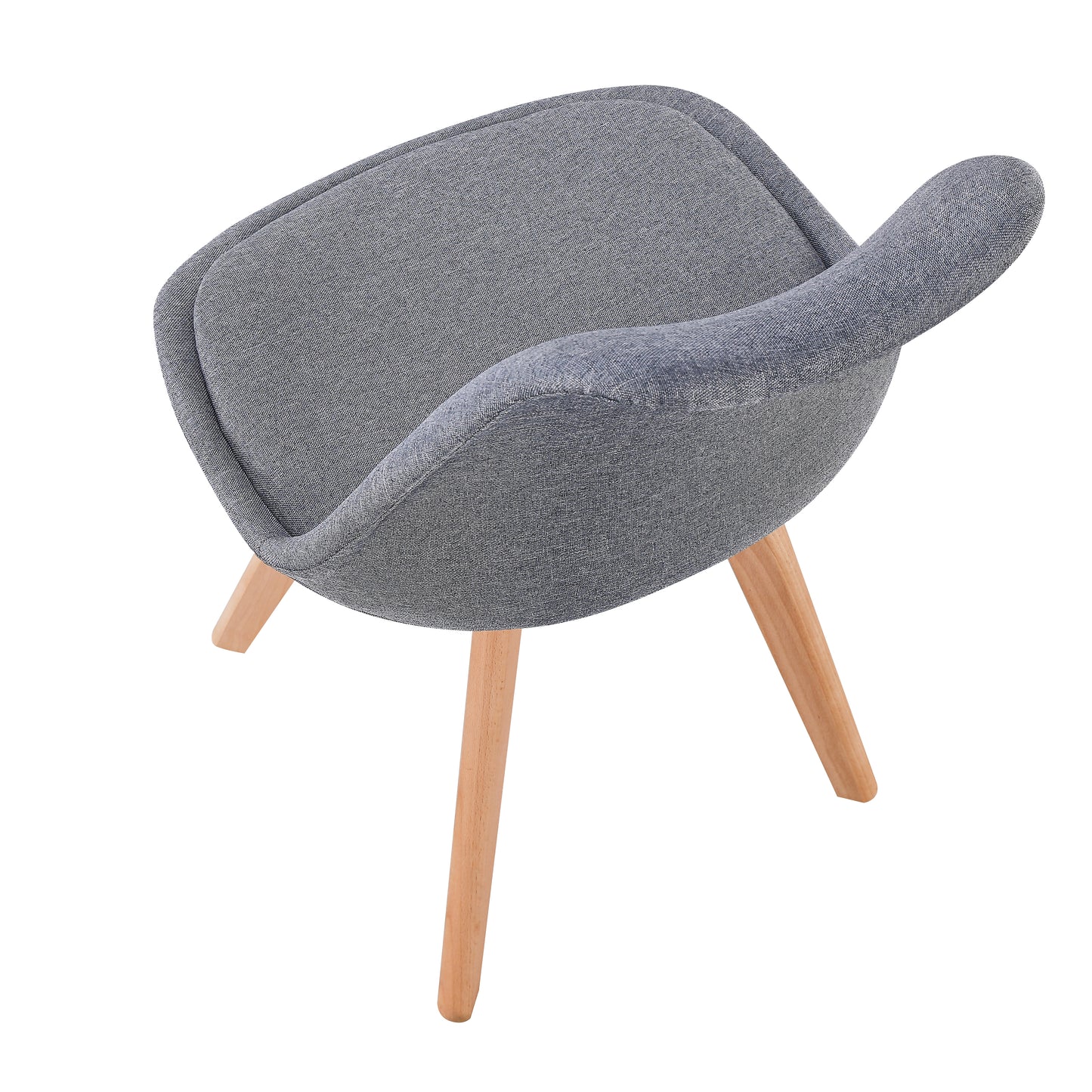 SILLA COMEDOR TAPIZADA BISTRO TEJIDO GRIS