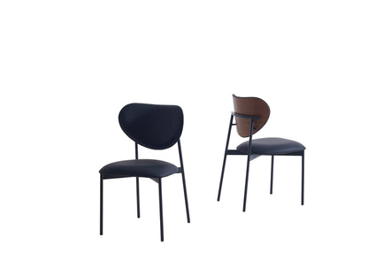 PACK x2 - SILLA COMEDOR EVA SIMIL PIEL NEGRO