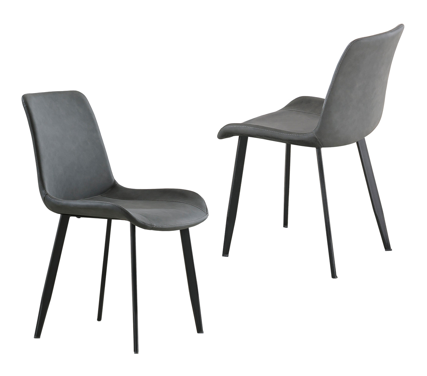 PACK x2 - SILLA COMEDOR LIS CUIR GRIS