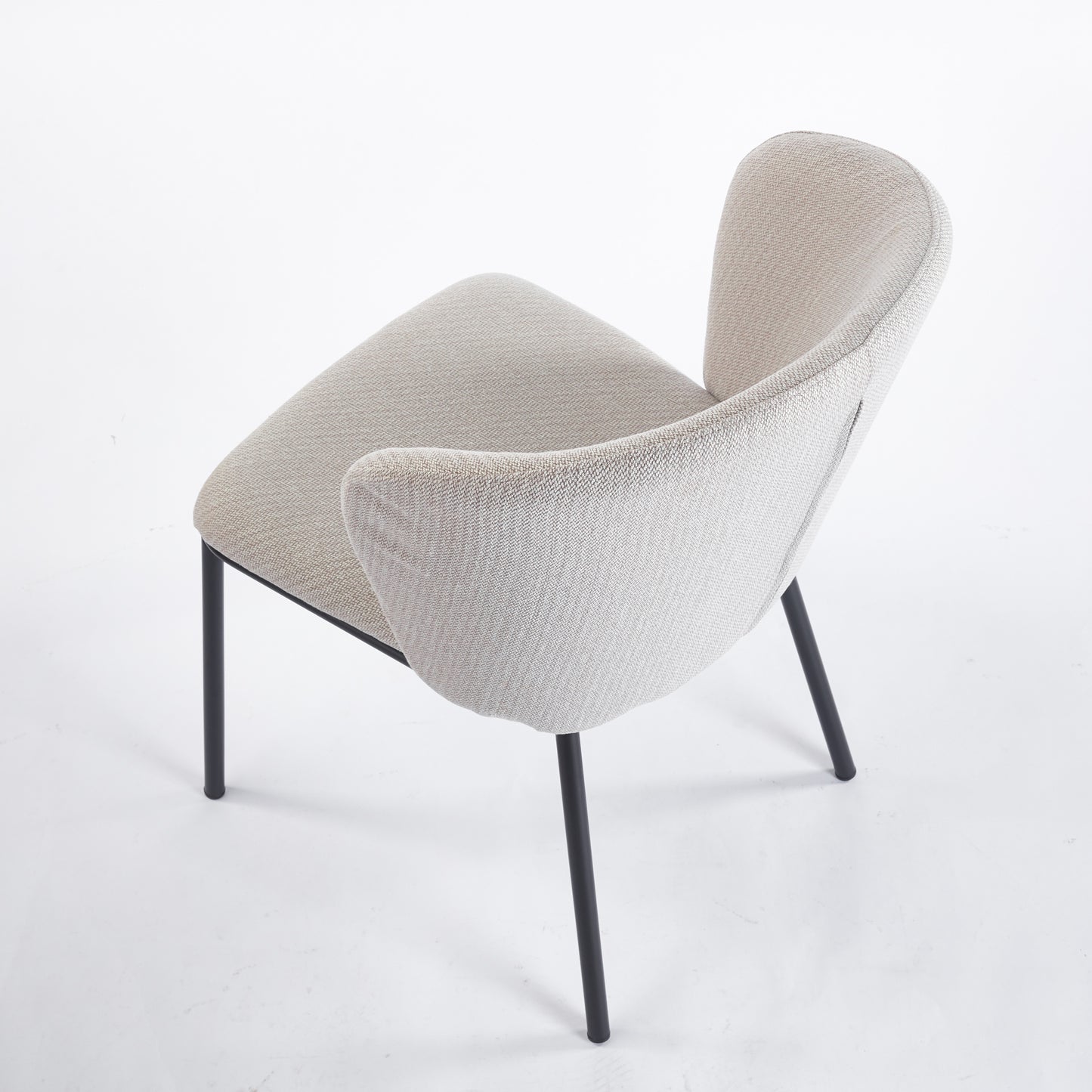 PACK x2 - SILLA COMEDOR MARGOT TEJIDO BEIGE / NEGRO