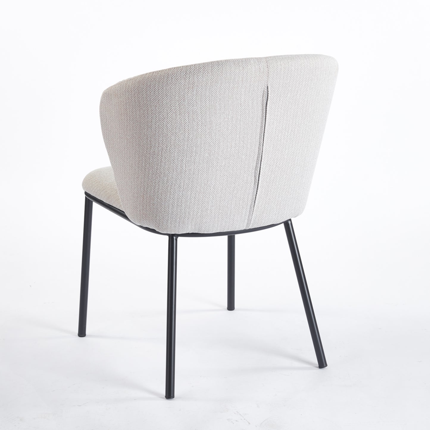 PACK x2 - SILLA COMEDOR MARGOT TEJIDO BEIGE / NEGRO