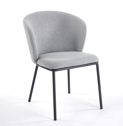 PACK x2 - SILLA COMEDOR MARGOT TEJIDO GRIS / NEGRO