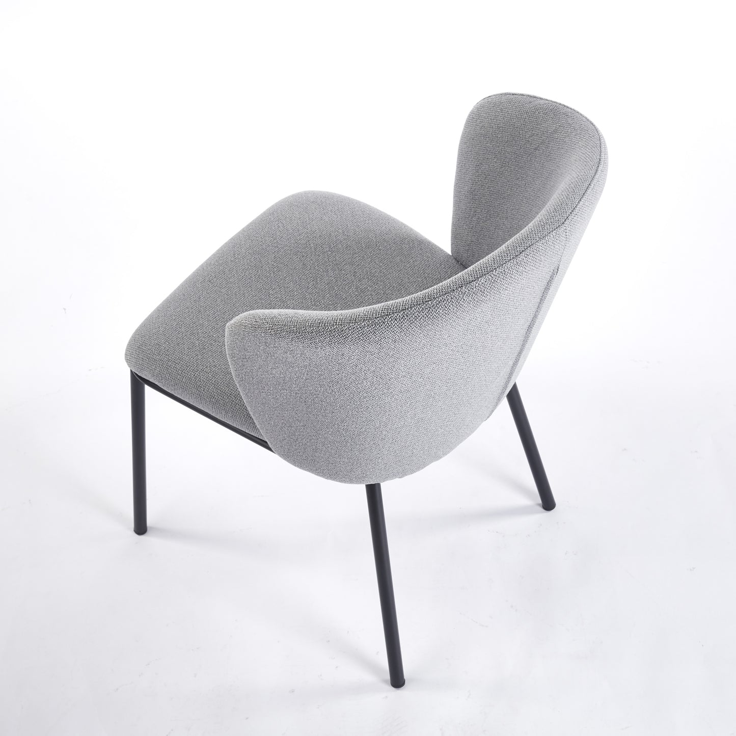 PACK x2 - SILLA COMEDOR MARGOT TEJIDO GRIS / NEGRO