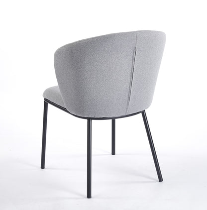 PACK x2 - SILLA COMEDOR MARGOT TEJIDO GRIS / NEGRO