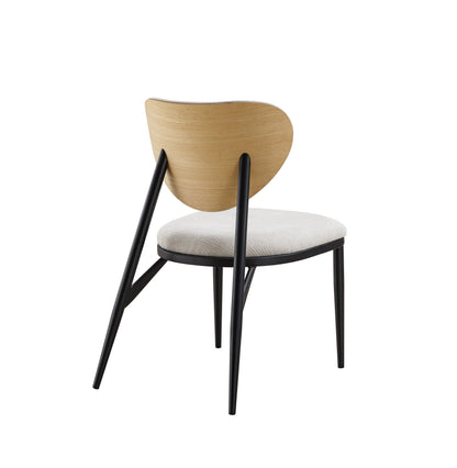 PACK x4 - SILLA COMEDOR MOON TEJIDO BEIGE