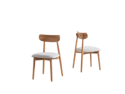 PACK x2 - SILLA COMEDOR SHIA BEIGE / NATURAL