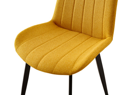 PACK x4 - SILLA COMEDOR SOPHIE TEJIDO MOSTAZA