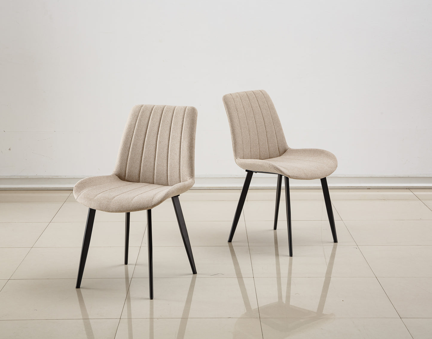 PACK x4 - SILLA COMEDOR SOPHIE TEJIDO BEIGE