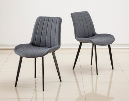 PACK x4 - SILLA COMEDOR SOPHIE TEJIDO GRIS
