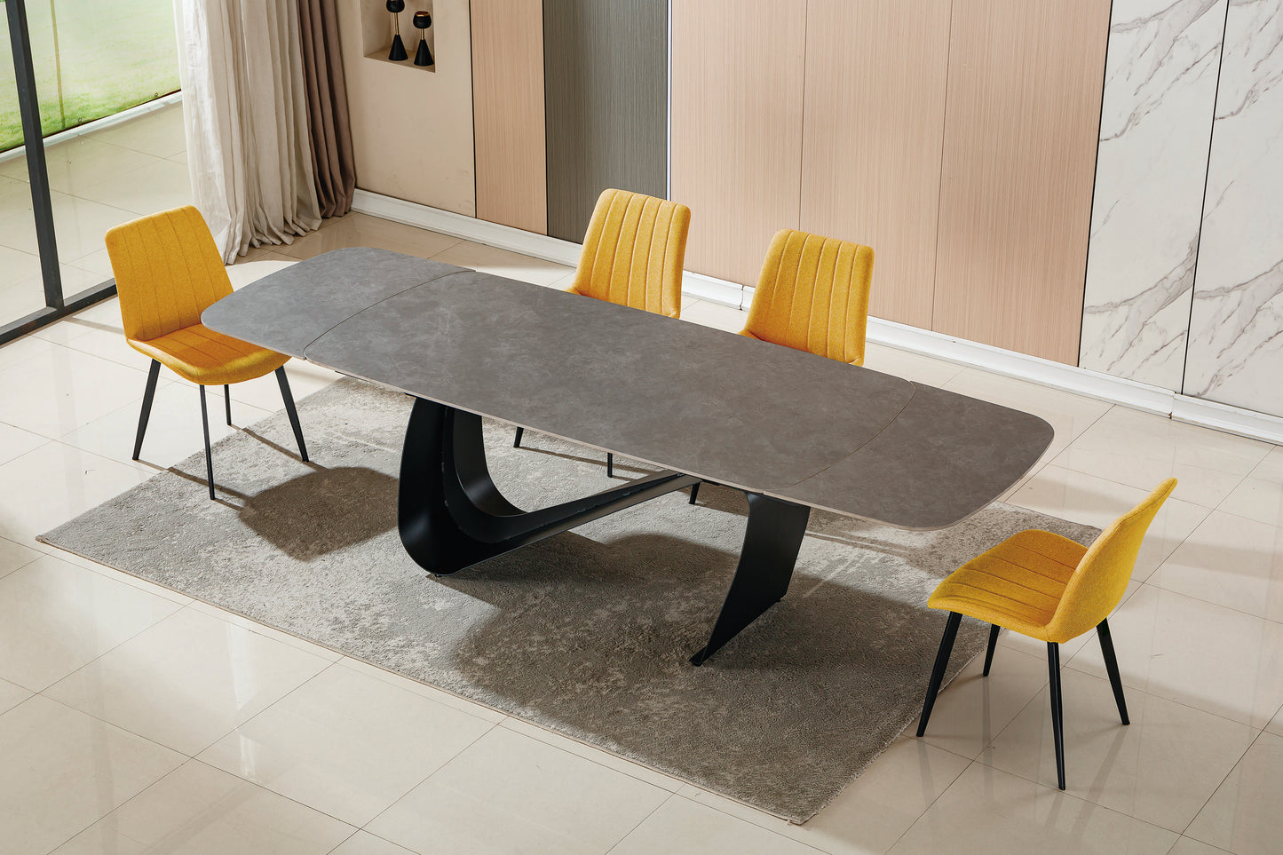 PACK x4 - SILLA COMEDOR SOPHIE TEJIDO MOSTAZA