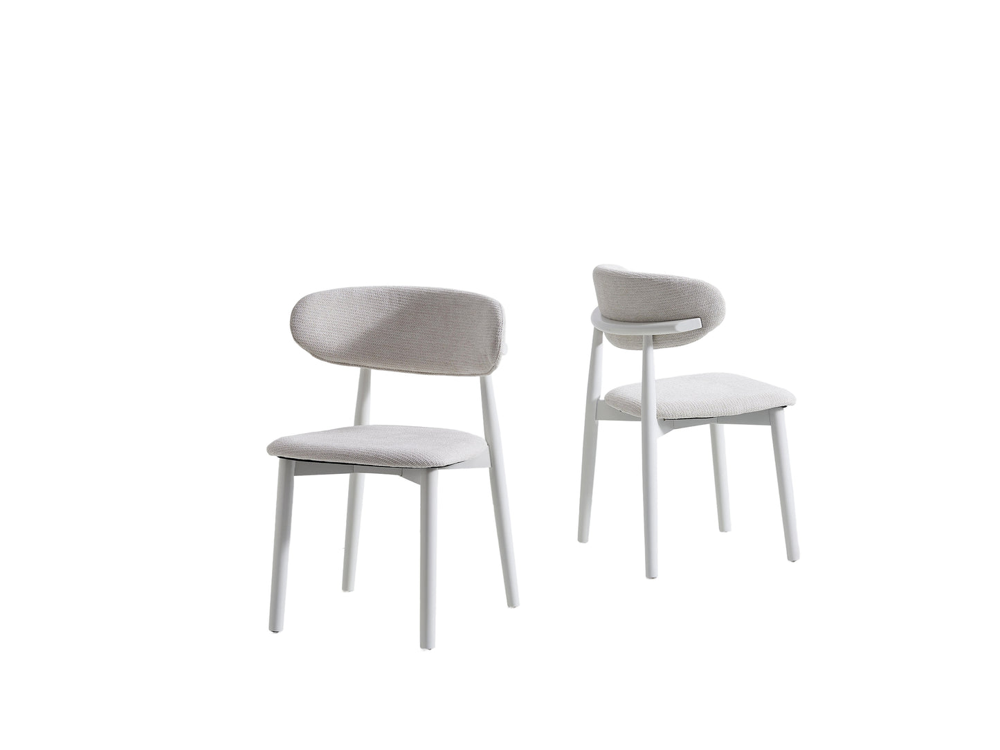 PACK x2 - SILLA COMEDOR VERA BEIGE / BLANCO