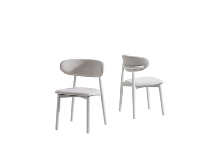 PACK x2 - SILLA COMEDOR VERA BEIGE / BLANCO