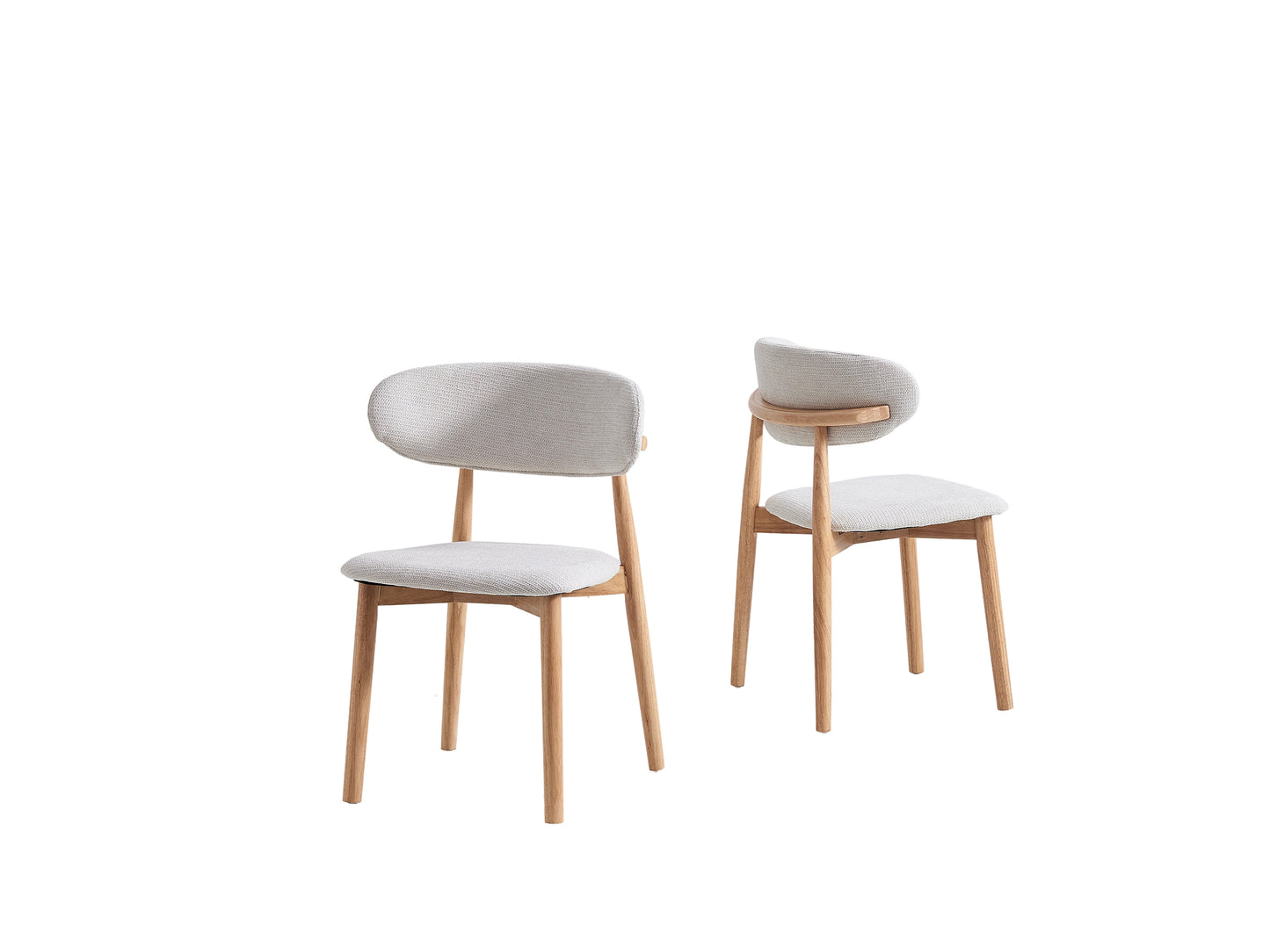PACK x2 - SILLA COMEDOR VERA BEIGE / NATURE