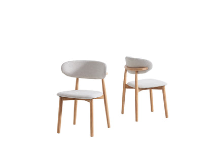 PACK x2 - SILLA COMEDOR VERA BEIGE / NATURE